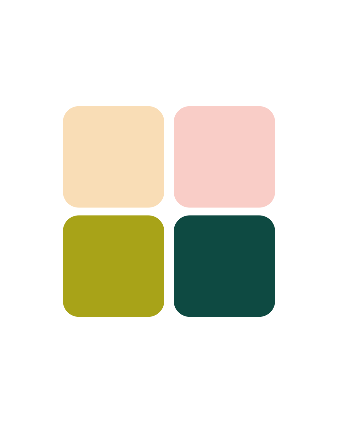 Palette colorée utilisée pour la campagne publicitaire Qualité Landes.