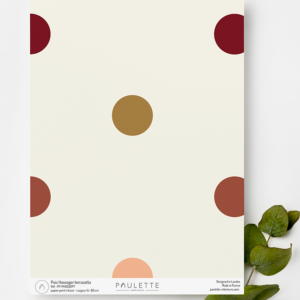 Echantillon papier peint à pois terracotta pour une chambre d'enfant très tendance.